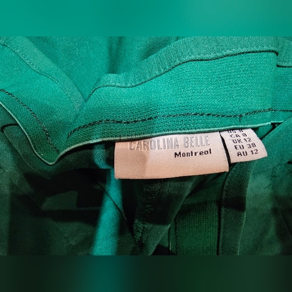 Carolina Belle Emerald Green Stretch Trousers Women’s Size 8 - Picture 3 of 9